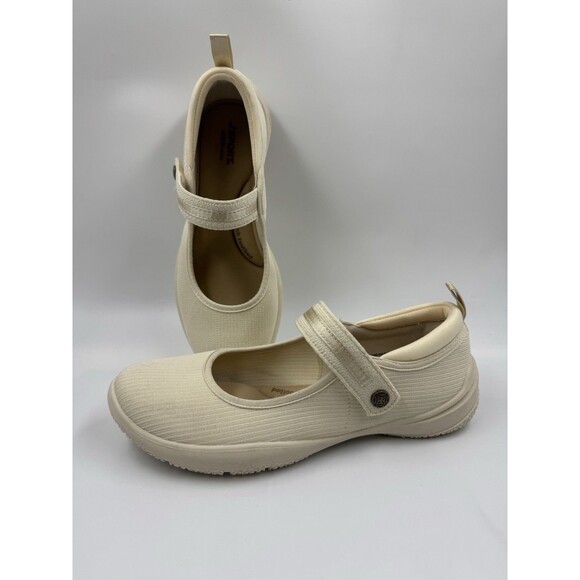 Jsport Womens Shoes Beige Mary Jane Memory Foam Contoured Arch Lightweight 7 - Picture 1 of 16